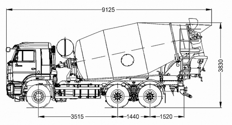 Автобетоносмеситель 5814-4980-49 Автобетоносмеситель