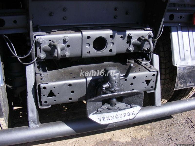 Установка ТСУ с ЭПВГ (Камаз 6520, 6522, 65222, 65201) на подрамнике, знак автопоезд: фаркоп-евро «Технотрон»